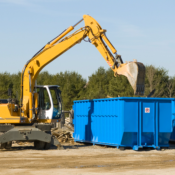 are there any restrictions on where a residential dumpster can be placed in Tsaile